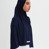 Liquid jersey navy blue