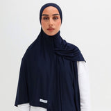 Liquid jersey navy blue
